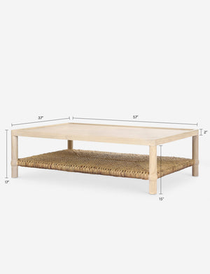 Gabriella Coffee Table by Amber Lewis x Four Hands : Brown