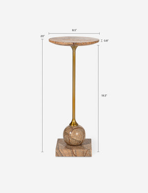 Meazza Round Side Table : White Marble