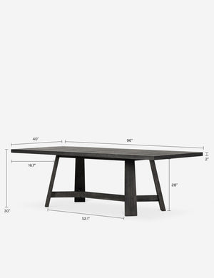 Munich Dining Table by Amber Lewis x Four Hands : Ebony Oak