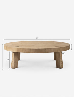 Sadira Round Coffee Table by Amber Lewis x Four Hands : Worn Oak