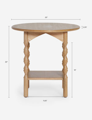 Topia Round Side Table by Ginny Macdonald : Natural