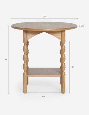 Open Box: Topia Round Side Table, Natural by Ginny Macdonald