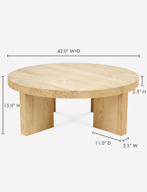 Kearns Round Burl Wood Coffee Table
