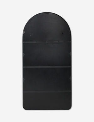 Back of the Idris thin metal framed floor length mirror in black