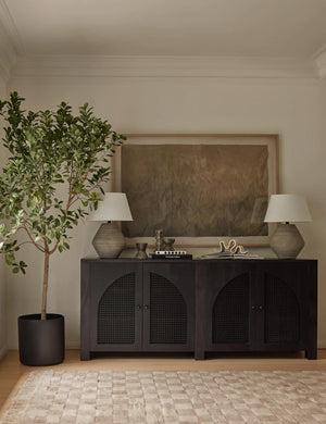 Irregular Checkerboard Hand-Knotted Wool Rug Swatch by Sarah Sherman Samuel, Natural