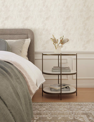Kayleigh Nightstand : White Marble