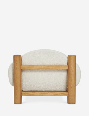 Back of the James faux sherpa accent chair