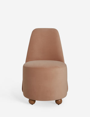 Judson modern round velvet dining chair.