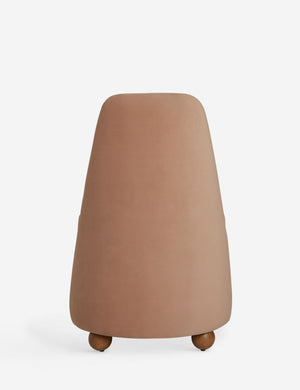 Back of the Judson modern round velvet dining chair.