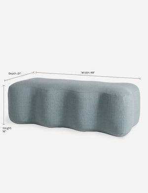 Open Box: June Bench, Blue Linen Weave by Eny Lee Parker