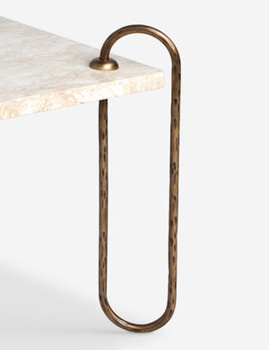 Open Box: Kimberly Side Table, Ivory Marble