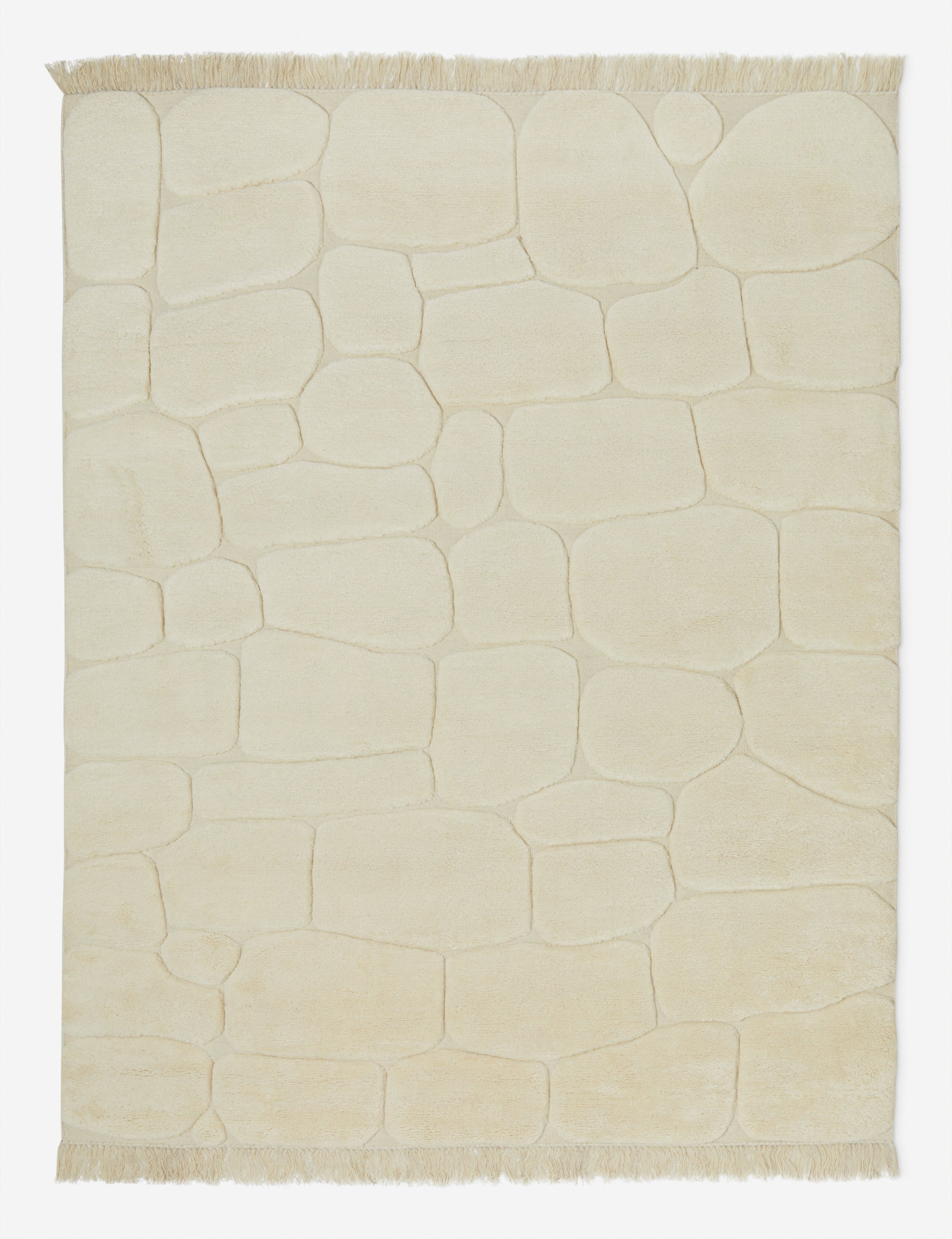 #size::6--x-9- #size::8--x-10- #size::9--x-12- #size::10--x-14- #size::12--x-15- | Kivi raised cobblestone pattern fringe wool area rug