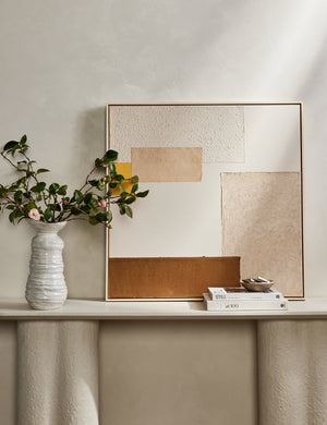 Patchwork Copper + Yellow Wall Art by Visual Contrast