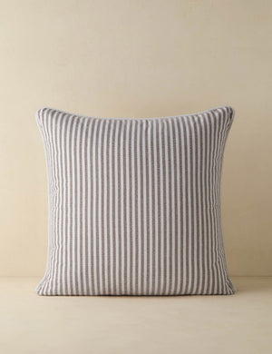 Littu Indoor / Outdoor Striped Throw Pillow by Sarah Sherman Samuel in Brown
