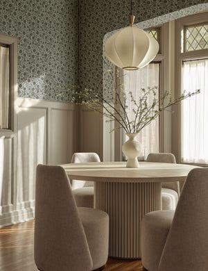 Open Box: Rutherford Round Dining Table, White Wash