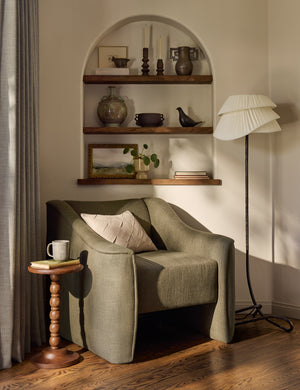 Greda Accent Chair by Élan Byrd : Apricot Mini Corduroy