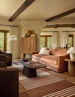 Greda Sofa by Élan Byrd : Apricot Mini Corduroy