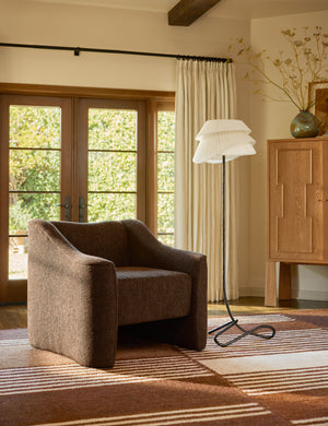 Greda Accent Chair by Élan Byrd : Apricot Mini Corduroy