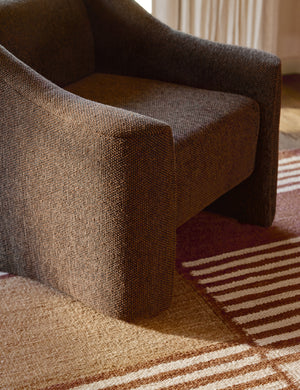 Greda Accent Chair by Élan Byrd : Apricot Mini Corduroy