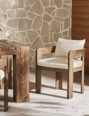 Kade Outdoor Dining Arm Chair : Beige