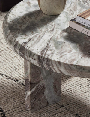 Open Box: Kapala Coffee Table, Taupe Marble Large