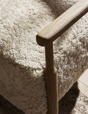 Open Box: Bennett Accent Chair, Beige Shearling by Amber Lewis x Four Hands