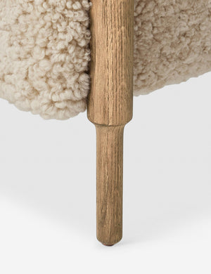 Open Box: Bennett Accent Chair, Beige Shearling by Amber Lewis x Four Hands