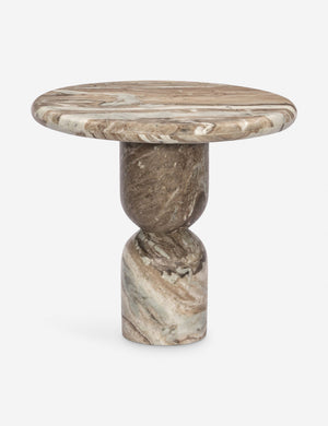 Open Box: Figueroa Round Side Table, Sawar Marble by Amber Lewis x Four Hands