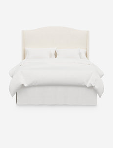 Open Box: Adara Camelback Headboard, Cream Sherpa Queen