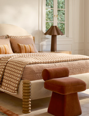 Hazen Stool : Ivory Modern Boucle