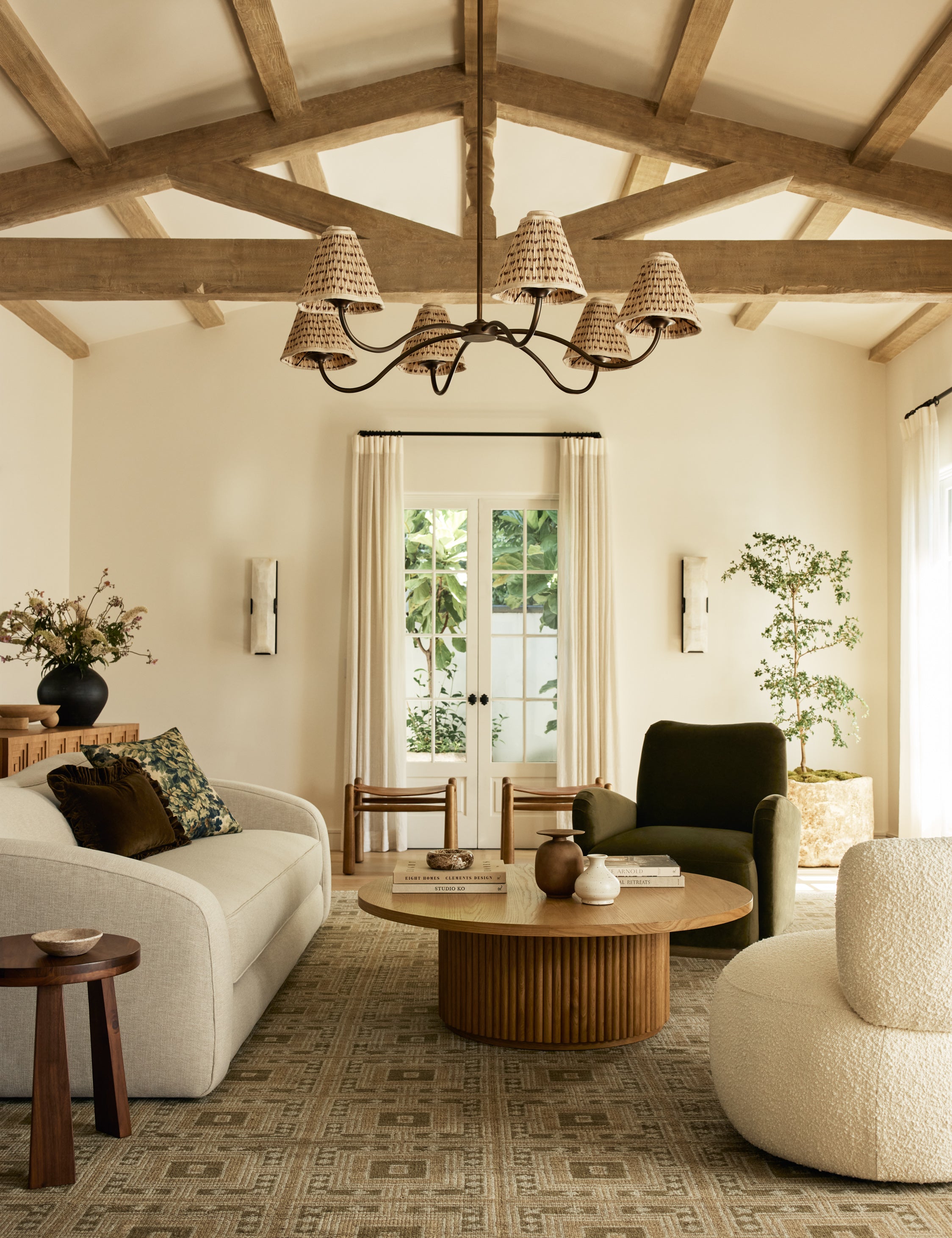 Open Box: Rutherford Round Coffee Table, Natural Oak