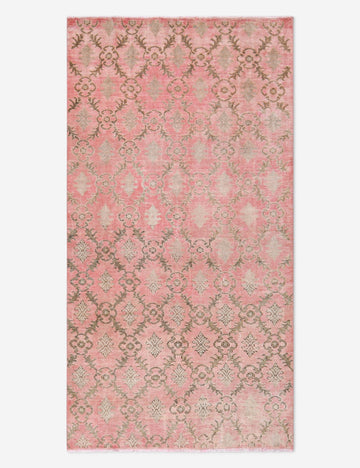 Vintage Turkish Hand-Knotted Wool Rug No. 509, 4' 5" x 8' 2"