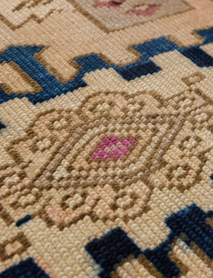 Vintage Turkish Hand-Knotted Wool Mini Rug No. 341, 2' x 2'8