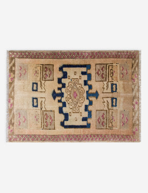 Vintage Turkish Hand-Knotted Wool Mini Rug No. 341, 2' x 2'8