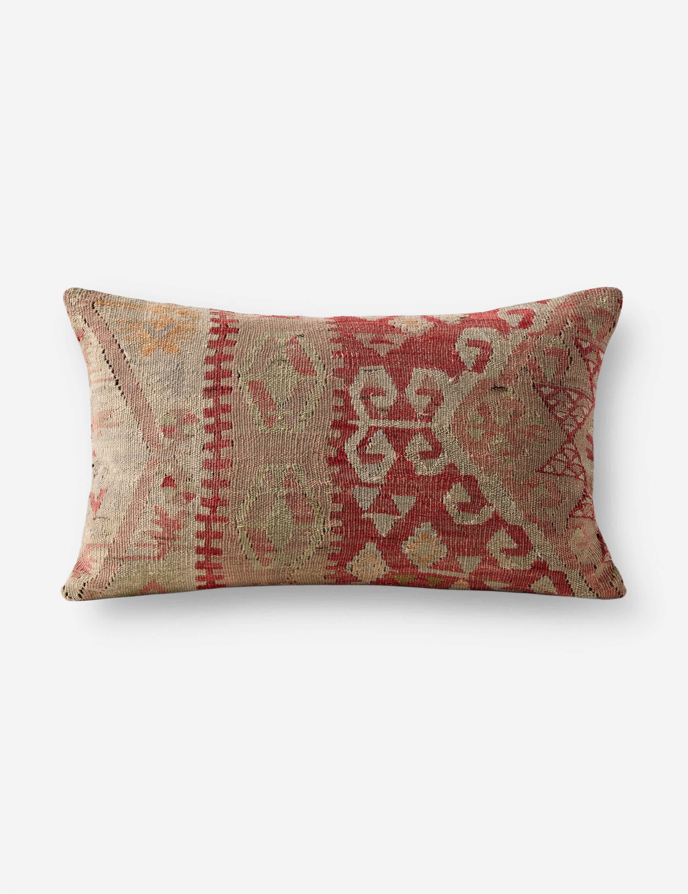Vintage Lumbar Pillow No. 424, 12" x 20"