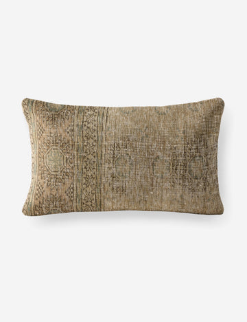 Vintage Lumbar Pillow No. 433, 13" x 21"