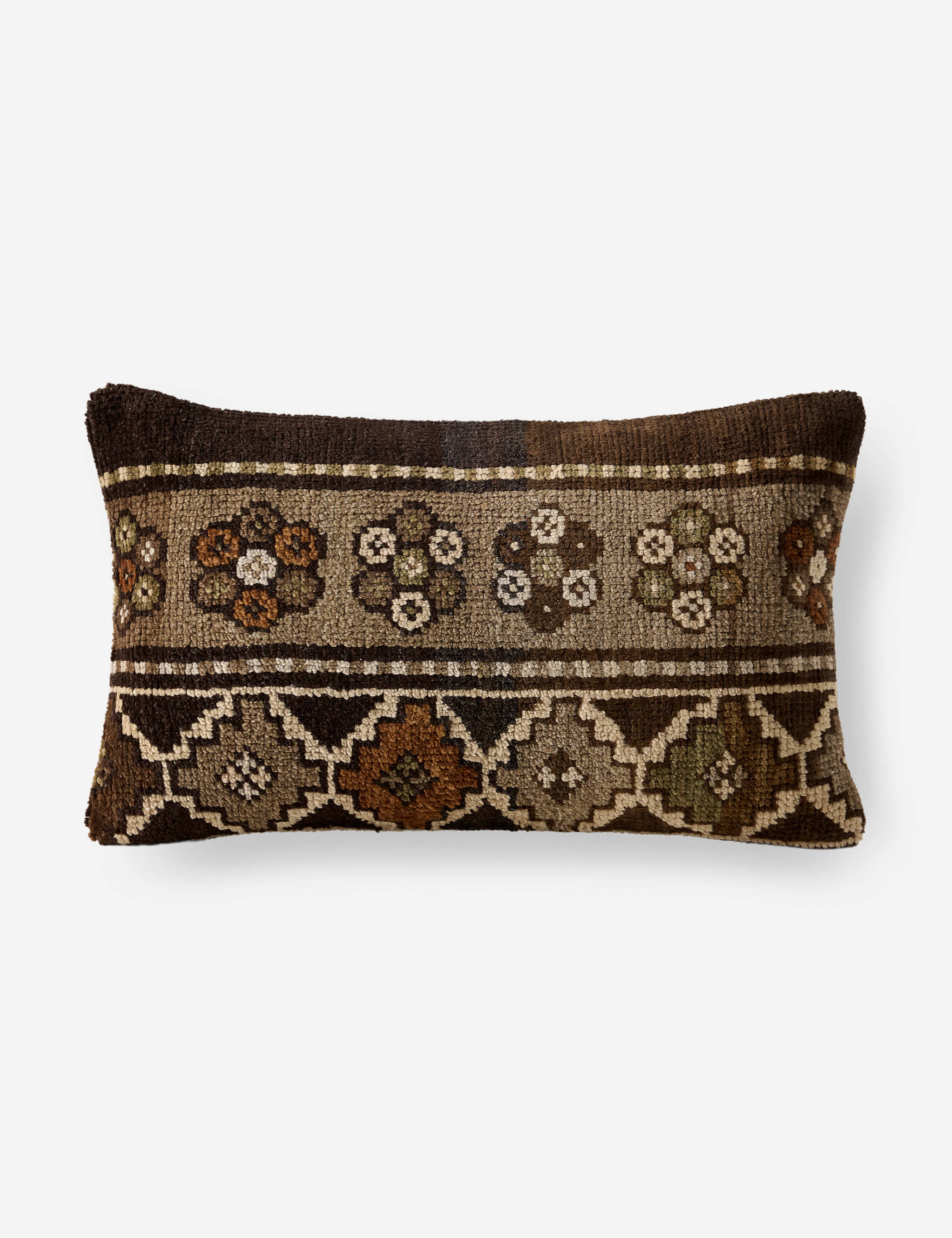 Vintage Lumbar Pillow No. 434, 13" x 21"