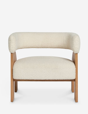 Agacia barrel back boucle upholstered accent chair by Aimee Song