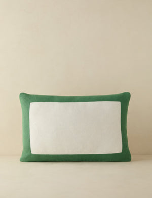 Amica color border outdoor pillow