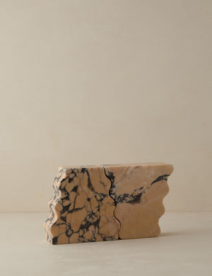 Blithe sculptural marble bookends