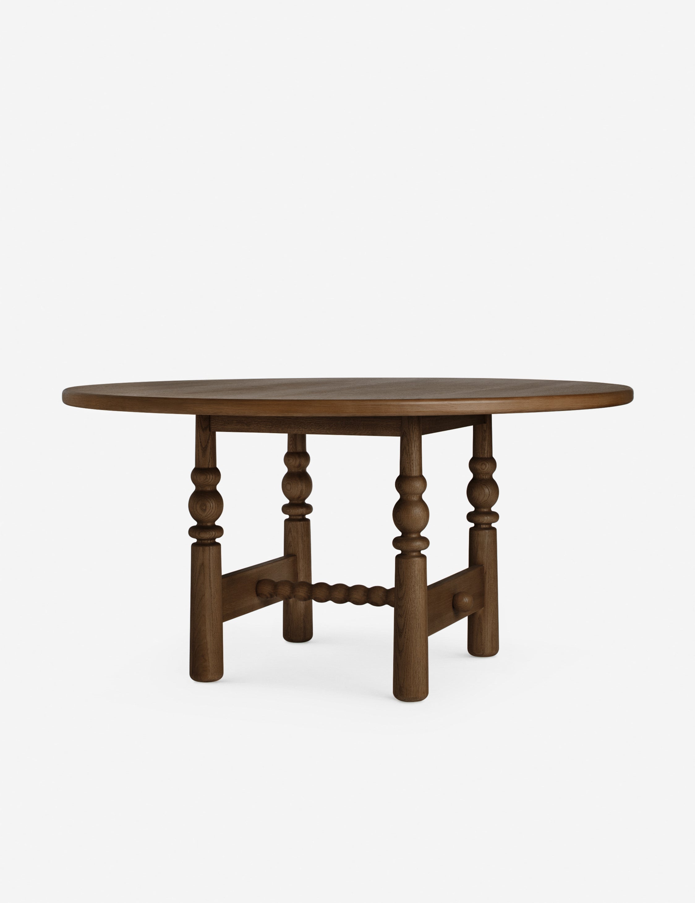 Open Box: Blume Round Dining Table, Smoked Oak 60"W