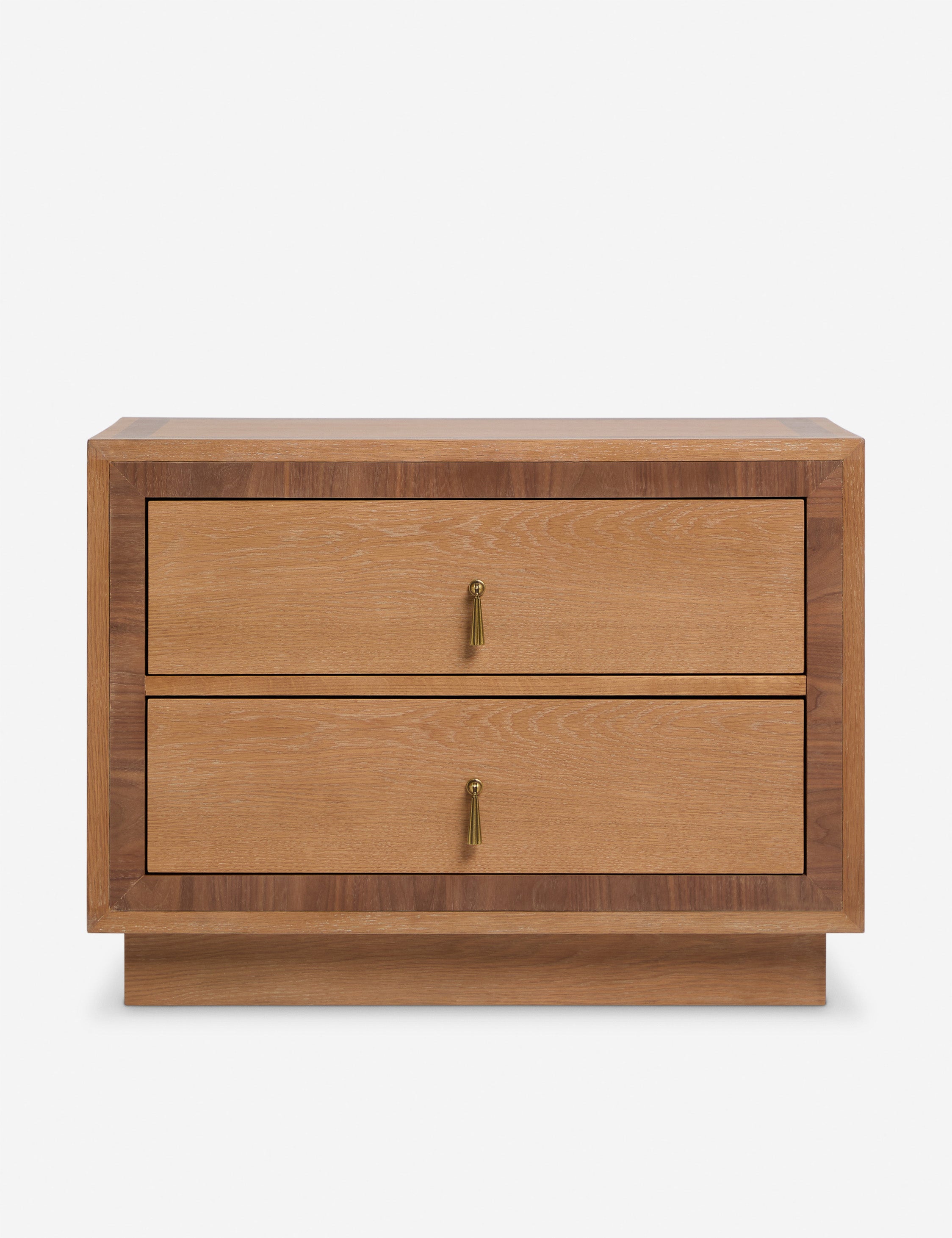 #color::natural | Brandt clean-lined oak two drawer nightstand