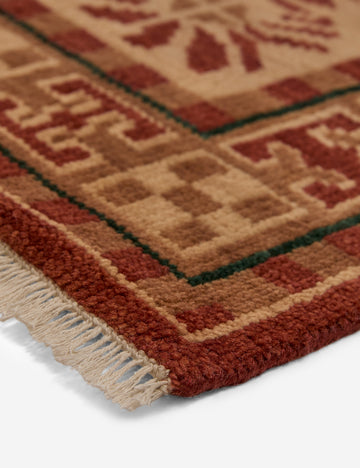 Braud Hand-Knotted Wool Rug Swatch, Brick