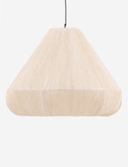 #color::ivory #size::32-dia | Mireielle pleated paper shade pendant light.