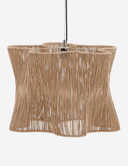 #color::natural #size::20-dia | Masato sculptural open frame rope pendant light.