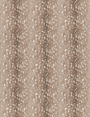 Deer Linen Fabric Swatch by Nathan Turner, Brown
