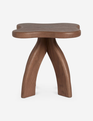 Etna sculptural modern wood accent stool by Aimee Song