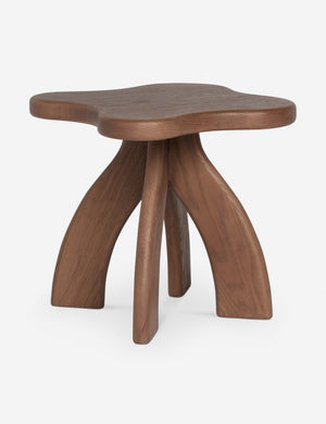 Etna sculptural modern wood accent stool by Aimee Song