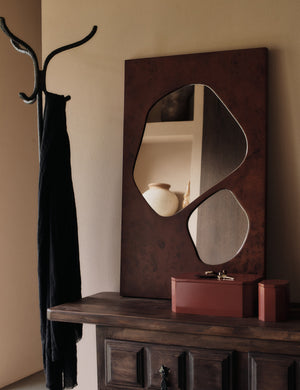 Folia Mirror by Ferm Living : Dark Burl