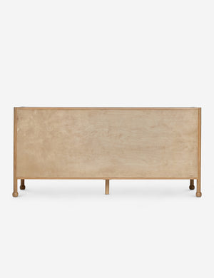 Back of the Fontaine wavy detailing solid oak 6-drawer dresser by Aimee Song
